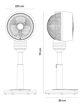 Ventilador de piso Aeolus con control remoto 9 velocidades