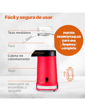 Máquina de palomitas Master Chef MKPM80REDV2