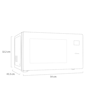 Horno de microondas convencional Lg Smart Inverter Magnetron modelo MS1596DIR2