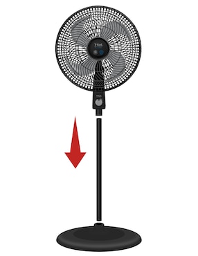 Ventilador de pedestal T-Fal con control remoto 3 velocidades