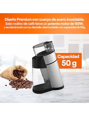 Molino para café de acero inoxidable