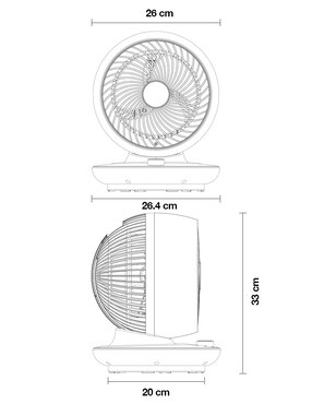 Ventilador de escritorio Aeolus 6 velocidades
