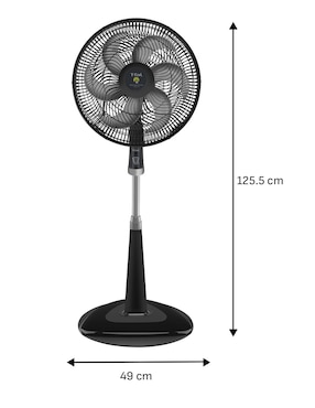 Ventilador de pedestal T-Fal con control remoto 3 velocidades