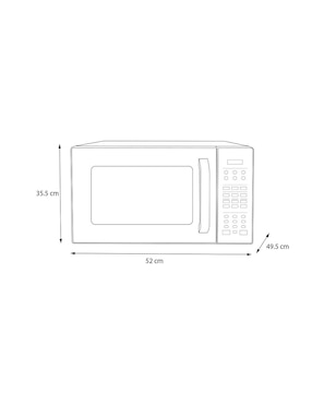 Horno de microondas convencional Midea modelo MMDX11S2MG de 1.1 pies cúbicos