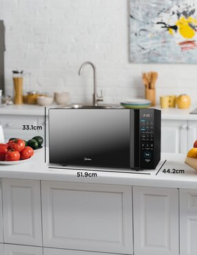 Horno de microondas convencional Midea modelo MMDT14S2MB de 1.4 pies cúbicos