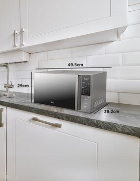 Horno de microondas convencional Midea modelo MMDT11S2MG de 1.1 pies cúbicos