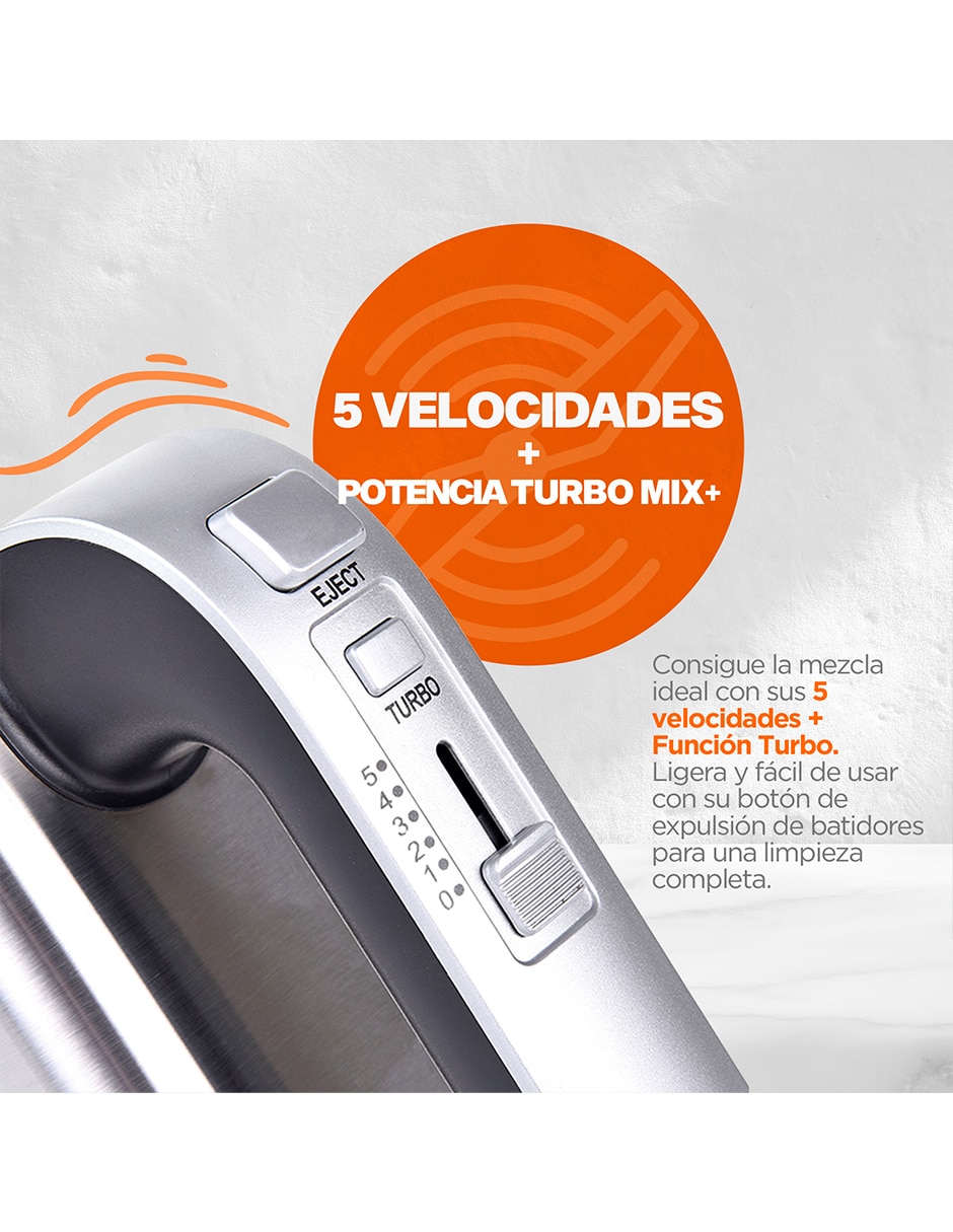 Batidora 5 velocidades + 1 turbo Mkhm300Ss Waffleras 3