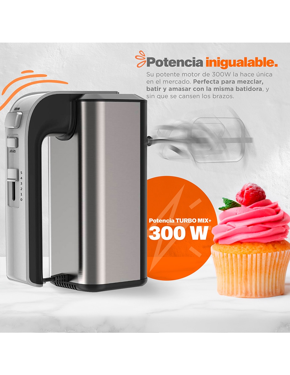 Batidora 5 velocidades + 1 turbo Mkhm300Ss Waffleras 5