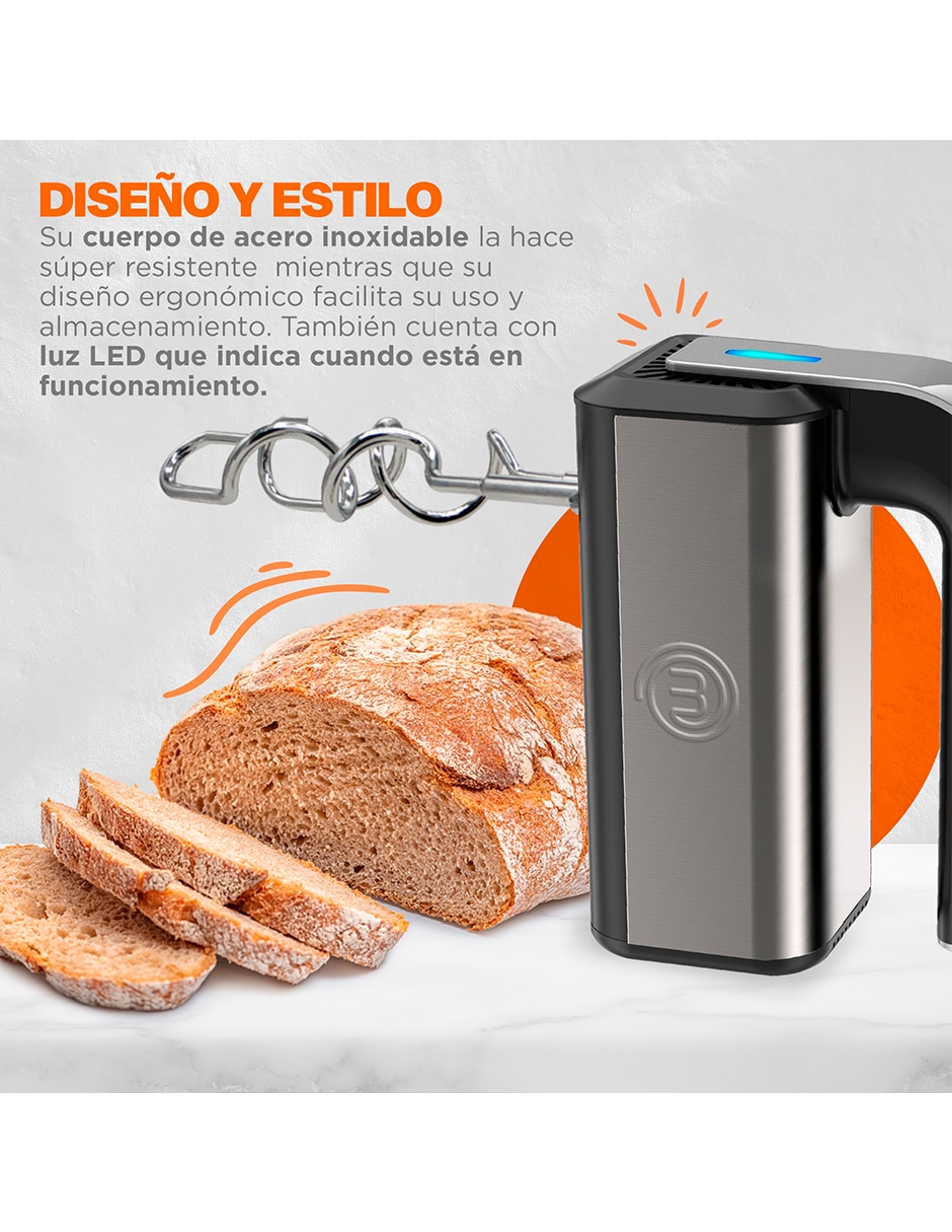 Batidora 5 velocidades + 1 turbo Mkhm300Ss Waffleras 7