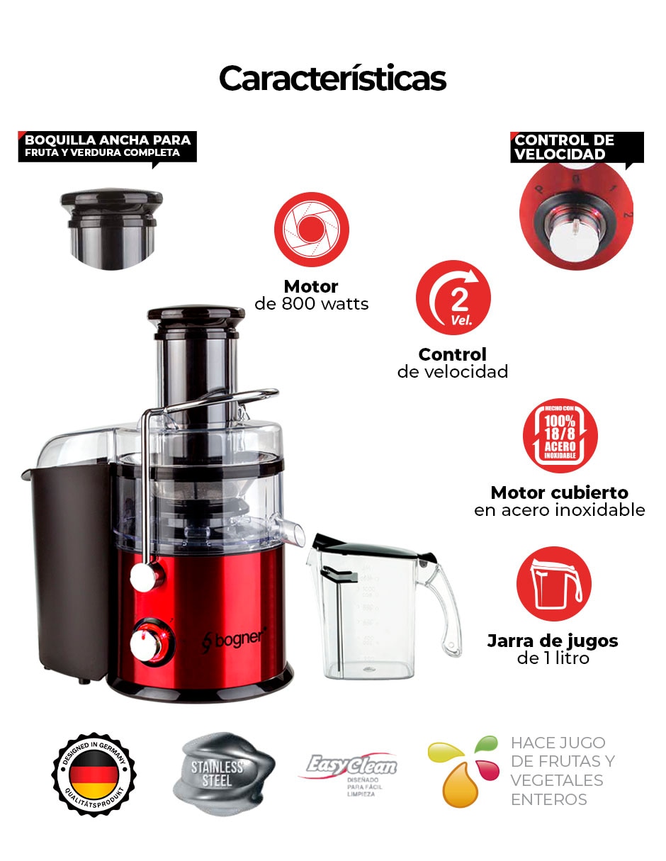 Extractor de jugo 800 W 5