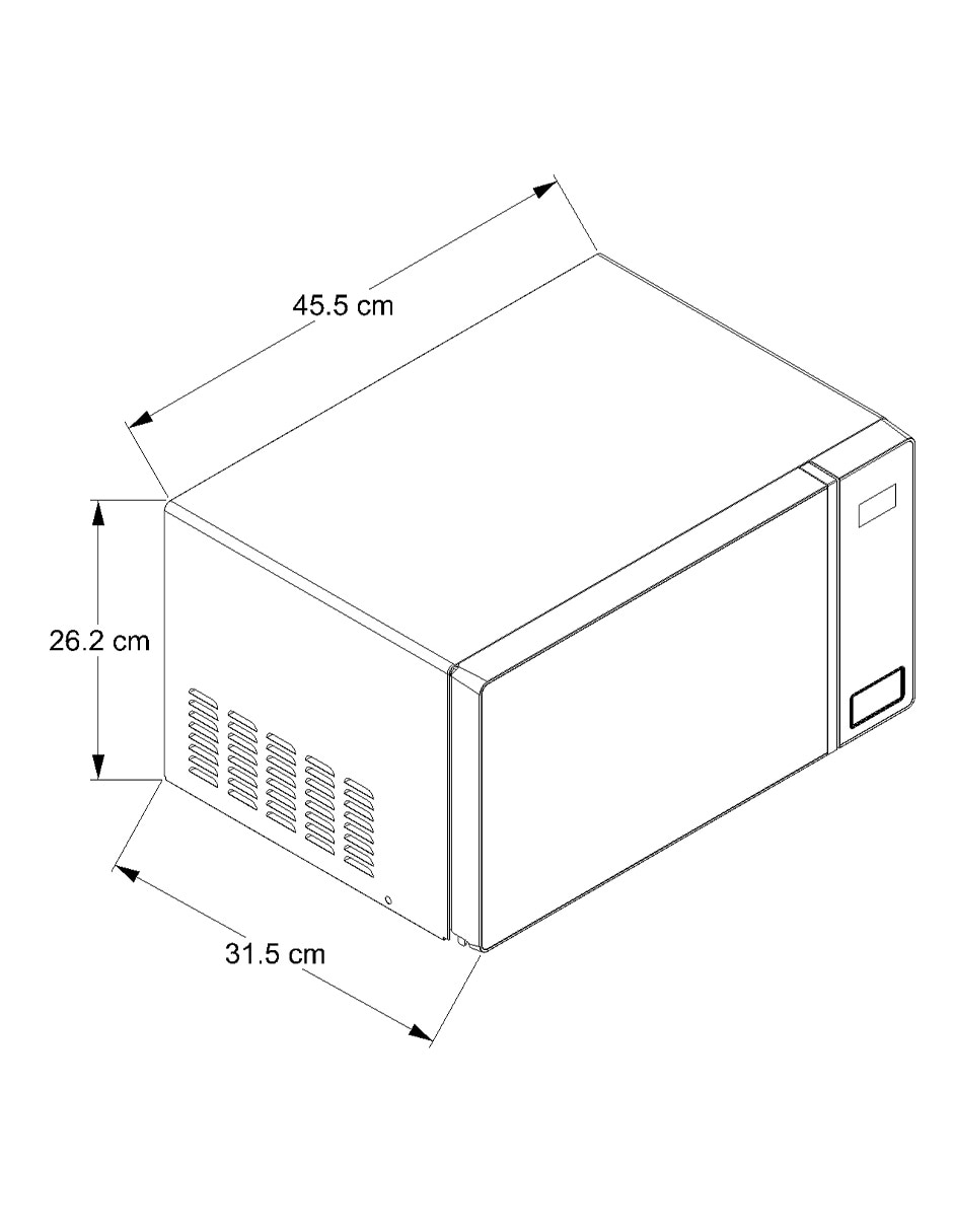 Horno de microondas convencional modelo WM1807D 0.7 pies cúbicos 7
