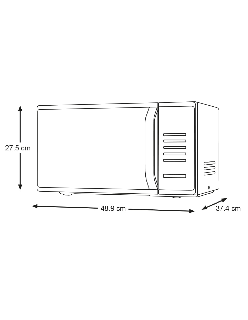 Horno de microondas convencional modelo MS23K3513AW/AX 0.8 pies cúbicos 7
